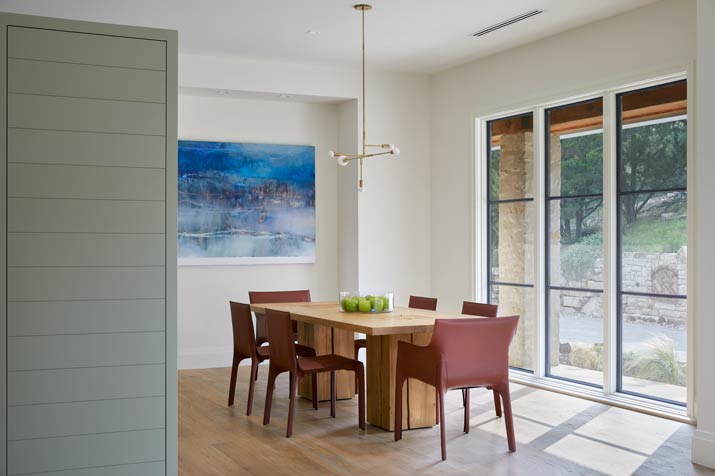 Dining Room of Renovated House in Austin Hills